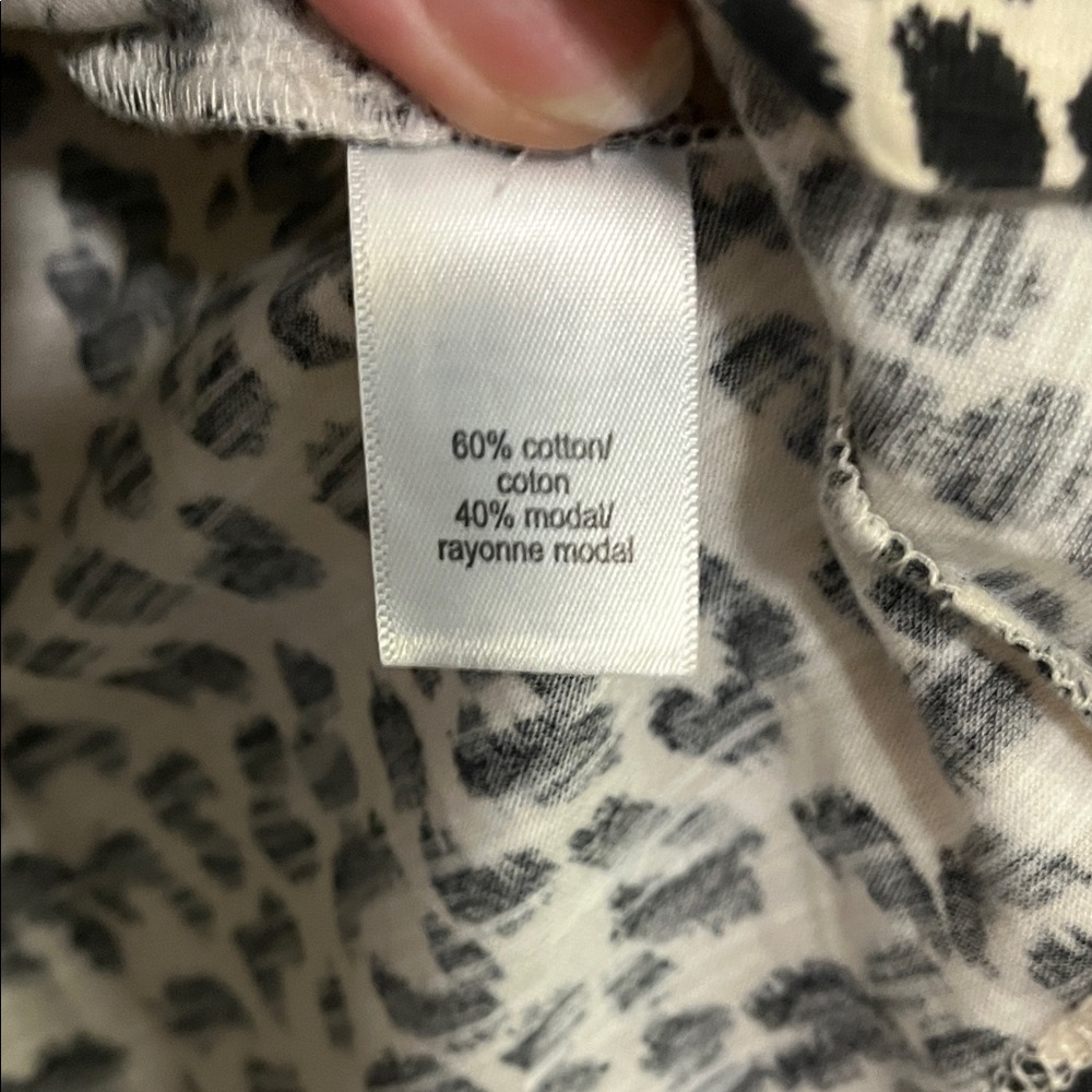Maurices Black and White Animal Print Blouse - Picture 6 of 8